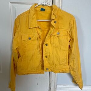 Highkey by Emma Chamberlain yellow denim jacket